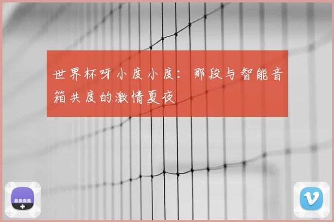 世界杯呀小度小度：那段与智能音箱共度的激情夏夜